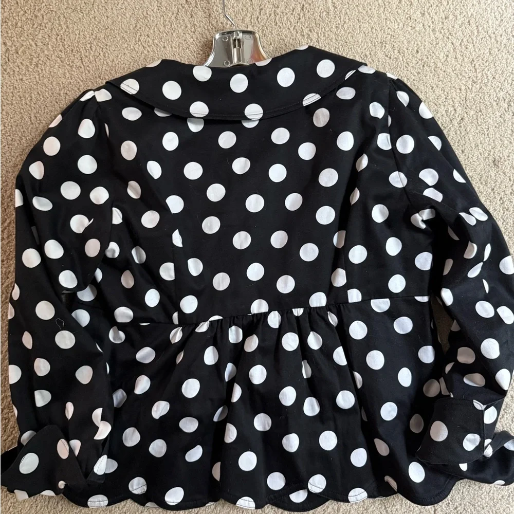 Betsey Johnson Black and White Polka Dot Jacket - Picture 5 of 5